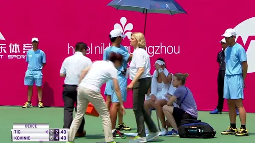 Patricia Țig a abandonat în primul tur al turneului de la Guangzhou! Românca s-a simțit rău și a avut nevoie de îngrijiri medicale