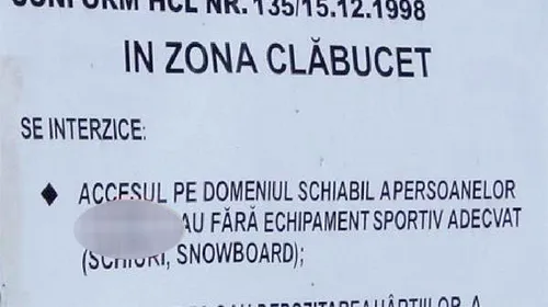 FOTO Iată cum se reduce numărul accidentelor pe pârtiile din România!** Discriminarea care face Clăbucetul mai puțin atractiv pentru schiori :)