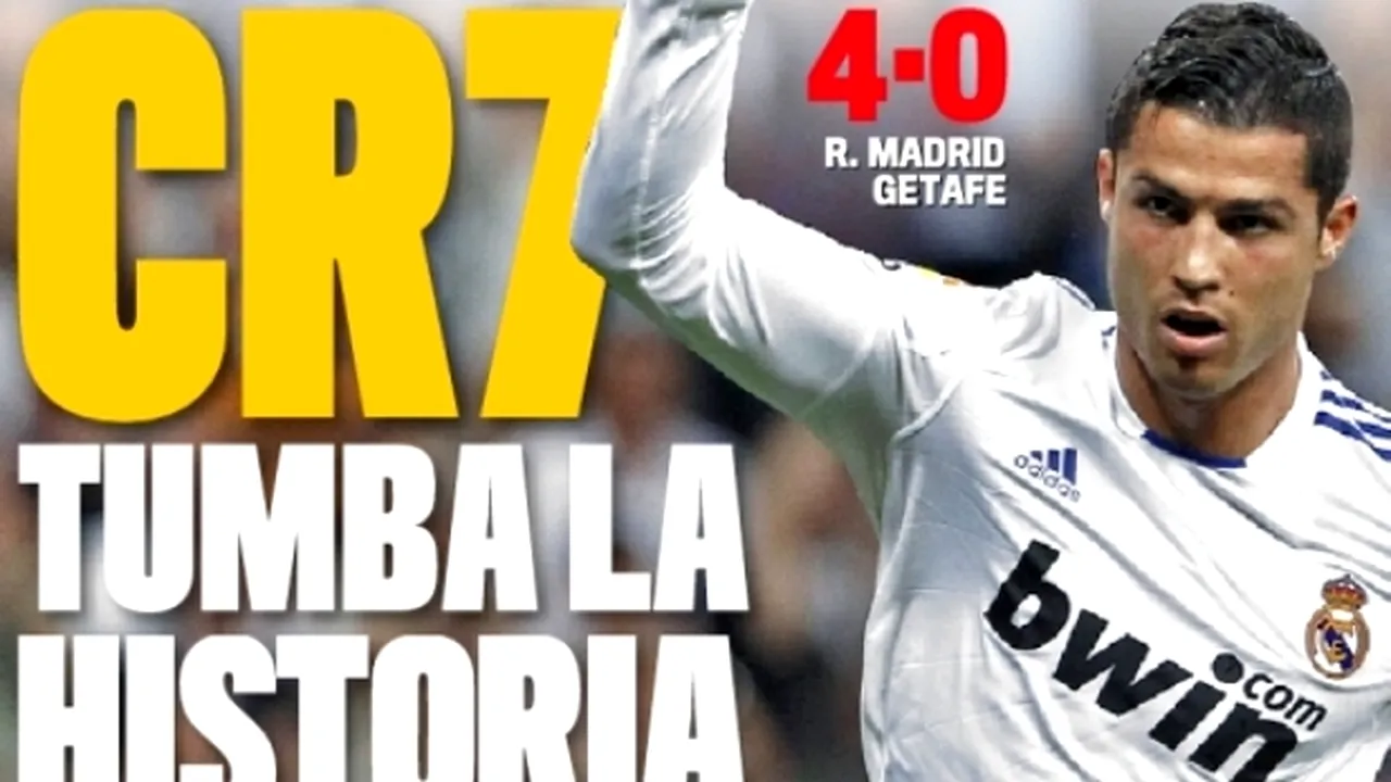 FABULOS: Ronaldo, hat-trick cu Getafe!** CR7, la un gol de un record istoric! BarÃ§a, la un punct de un nou titlu