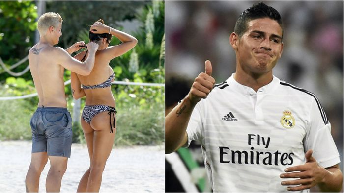 FOTO | James Rodriguez și-a schimbat look-ul, dar toate privirile au fost atrase de soția sa. Cum au fost surprinși în vacanță
