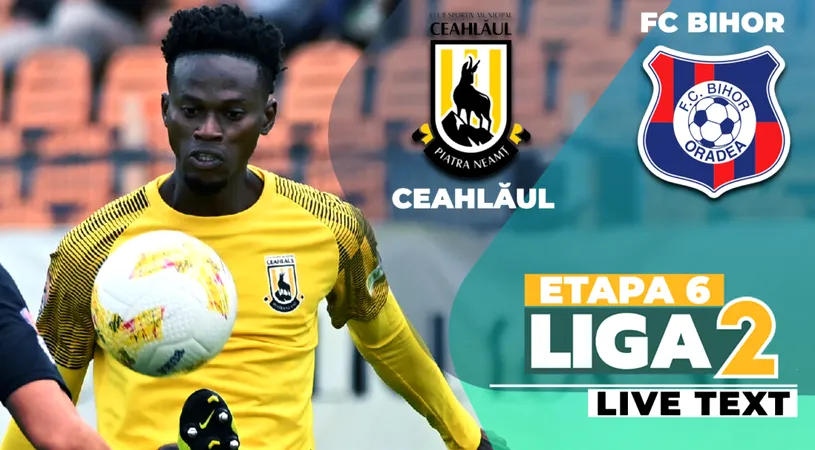 FC Bihor câștigă la scor cu Ceahlăul și urcă pe prima treaptă în Liga 2, cel puțin pentru o noapte. Tescan și veteranii Filip și Hora au înscris sub Pietricica