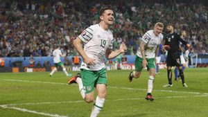 Franța, "rănită" de cel mai rapid penalty din istoria Campionatelor Europene! FOTO FABULOS | Cât de bine a putut să execute Robbie Brady
