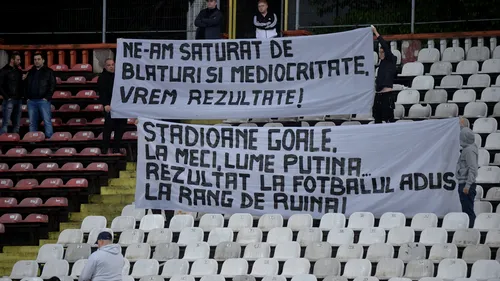Ultrașii lui Dinamo au transmis un mesaj dur în timpul partidei cu Gaz Metan: 
