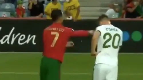 Cristiano Ronaldo a lovit cu pumnul un adversar în meciul în care a scris istorie! Cum a învins portughezul de unul singur naționala Irlandei | VIDEO