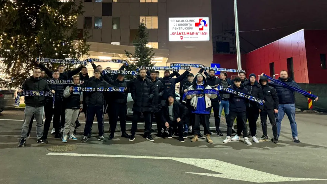 Gest superb al ultrașilor echipei Poli Iași! Strâng bani și jucării pentru copiii internați la Spitalul ”Sfânta Maria” din Iași