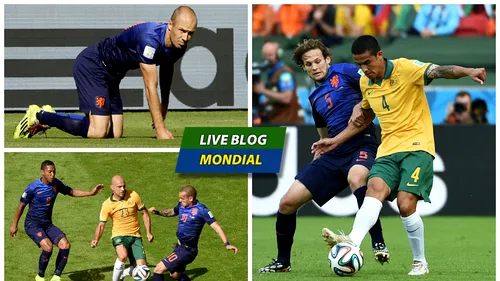 LIVE BLOG CM 2014, ziua 7 | Totul despre Australia - Olanda, Spania - Chile și Camerun - Croația