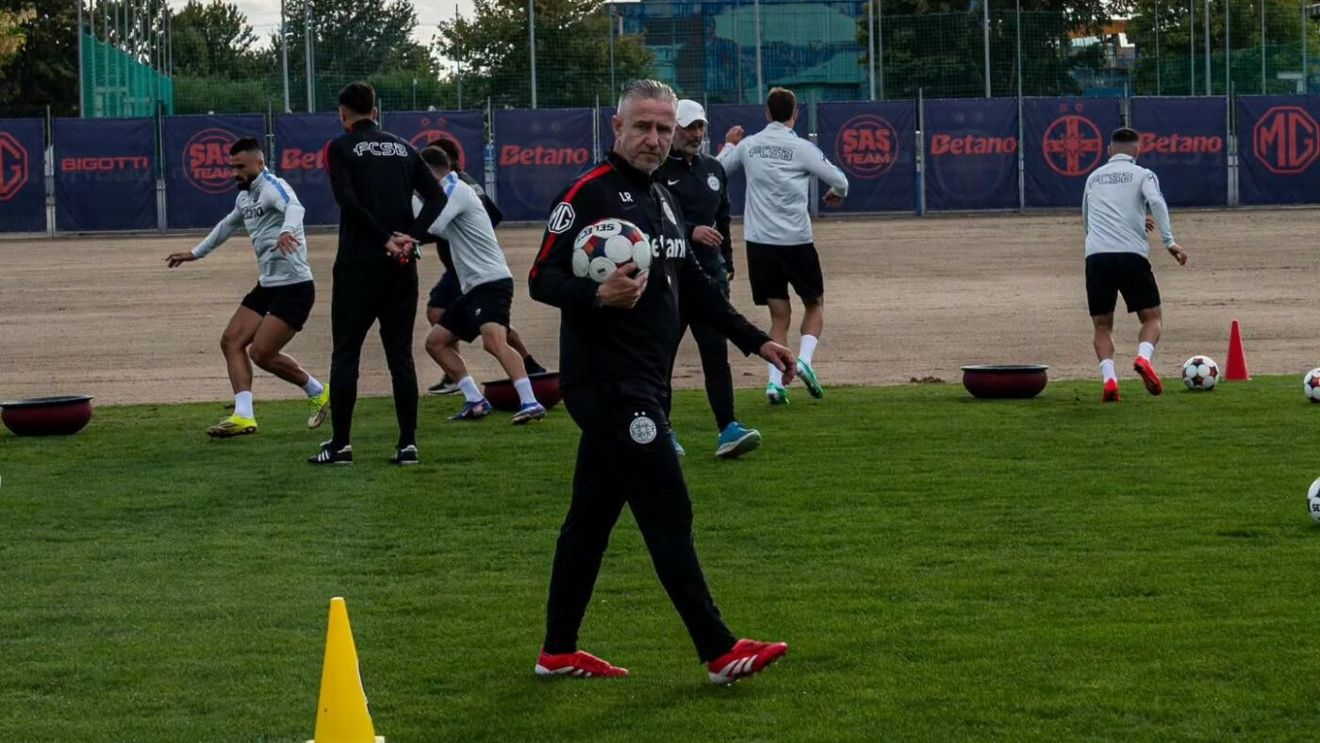 Reghecampf și Neubert au scos „untul” din vedetele FCSB! Imagini de la antrenamentul roș-albaștrilor