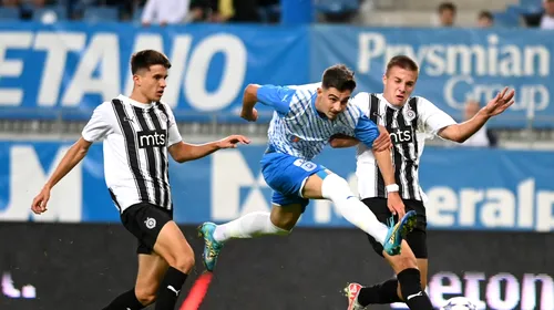 Sub privirile lui Mihai Rotaru, Universitatea Craiova a fost învinsă de Partizan Belgrad în UEFA Youth League