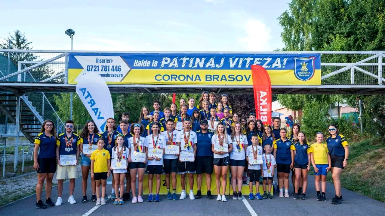 Spirit de sacrificiu la Campionatul Național pe probe și poliatlon. Cosmin Nedelea și Mihaela Hogaș luptă cu recordurile la patinaj viteză. Brașovenii au bătut 5 recorduri naționale deși au concurat cu probleme medicale!