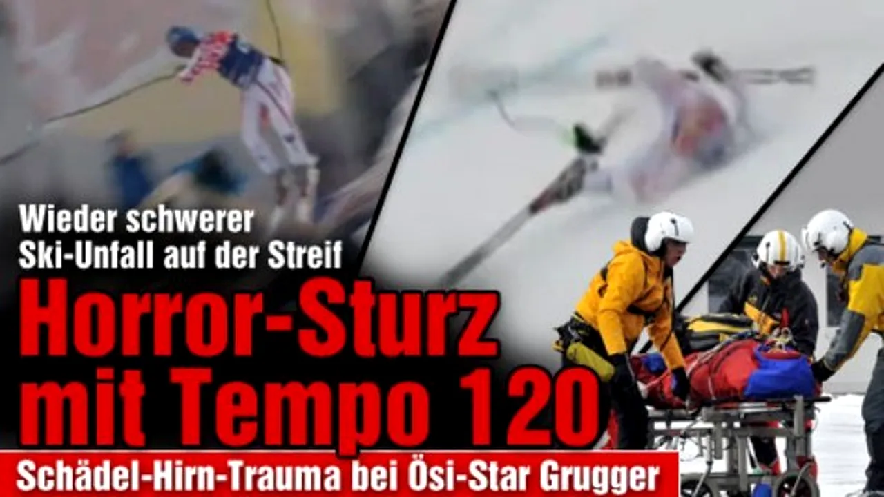 FOTO&VIDEO Accident horror la Kitzbuhel!** Un austriac se zbate între viață și moarte după o căzătură la 120 km/h!