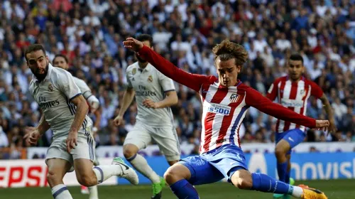 Real Madrid – Atletico Madrid 1-1. Griezmann a salvat un punct în ultimele minute ale meciului și a împiedicat formația lui Zidane să se distanțeze în clasament