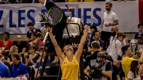 Prima reacție a Simonei Halep după victoria din meciul inaugural al semifinalei de Fed Cup cu Franța: „Am dominat. Vă mulțumesc”