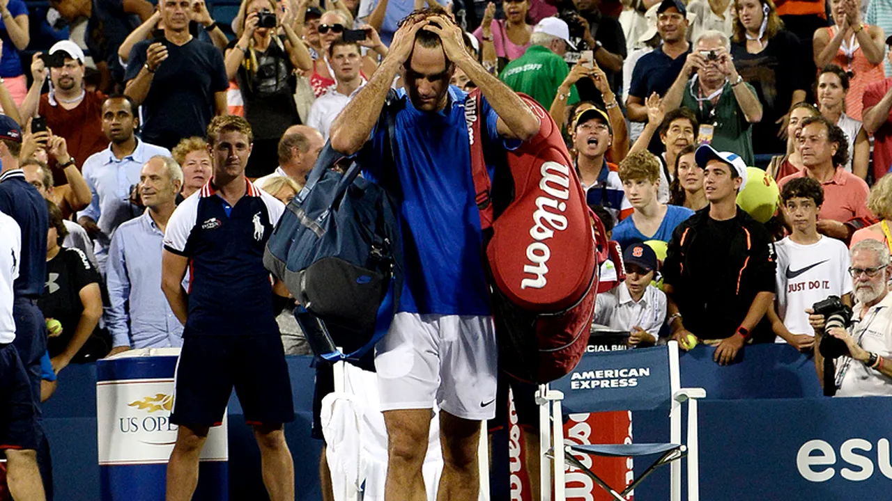 Federer, la pământ. Elvețianul a pierdut fără drept de apel la US Open și bifează cel mai slab an din 2002! Nadal, cu emoții în sferturi