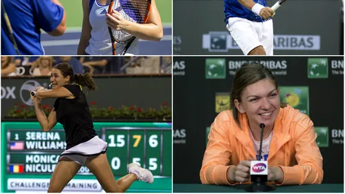 GALERIE FOTO | Simonei Halep i-a revenit zâmbetul pe buze. Cum au fost surprinși tenismenii români în partidele de la Indian Wells