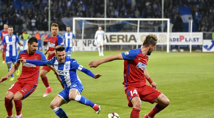 Universitatea Craiova - FCSB se joacă duminică 28 noiembrie de la ora 20.30 + Programul complet al etapelor 17 și 18