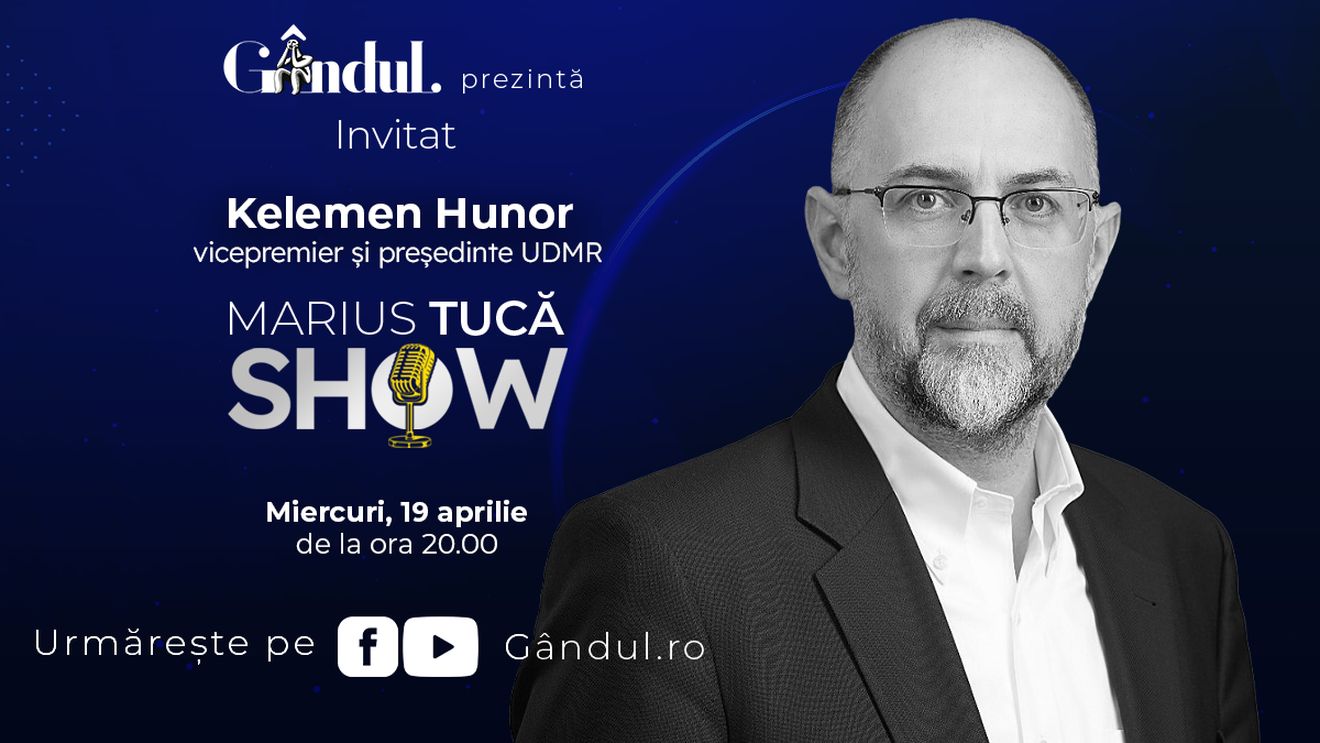 Marius Tucă Show începe miercuri, 19 aprilie, de la ora 20.00, live pe gândul.ro