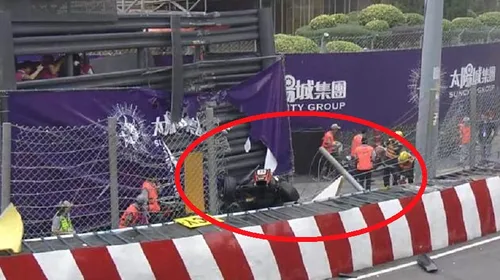 VIDEO Accident cutremurător în Macau GP. Monopostul pilotat de Sophia Florsch a decolat și s-a înfipt în zidul de protecție | UPDATE E în operație de peste șapte ore! Se intervine „încet, pentru a fi eliminate orice riscuri”