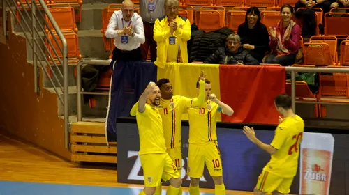 Victorie mare la futsal. România a dispus de Kazahstan, scor 3-1, și e aproape de calificarea la Campionatul Mondial