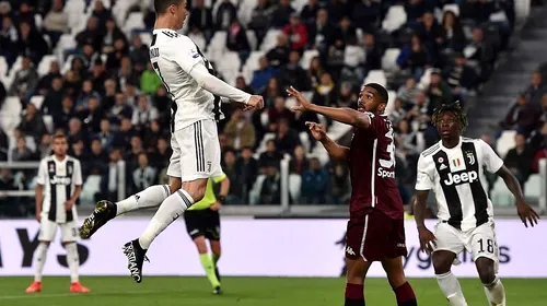 Cristiano Ronaldo, salvator în Derby della Mole. VIDEO | Portughezul a ajuns la 100 de goluri înscrise cu capul și i-a adus un punct lui Juventus