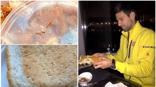 Viermi și mucegai în mâncarea lui Novak Djokovic! Imagini dizgrațioase cu meniul primit de liderul ATP și de ceilalți imigranți în detenția din Australia | FOTO