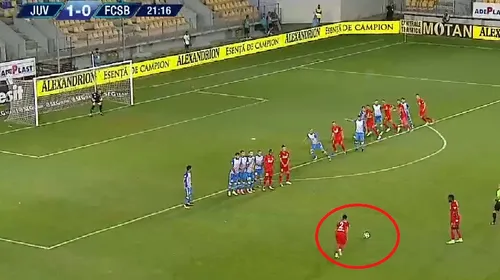 FCSB și-a mai găsit un „lunetist”! Romario Benzar a avut nevoie de doar două meciuri pentru primul gol „roș-albastru”. Execuție superbă a fundașului din lovitură liberă