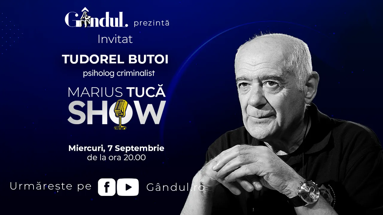 Marius Tucă Show începe miercuri, 7 septembrie, de la ora 20.00, live pe gândul.ro