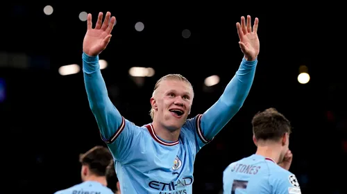 Gestul făcut de Erling Haaland după ce a marcat de 5 ori în poarta lui RB Leipzig și pe cine s-a grăbit să salute! Imagini spectaculoase de pe stadionul lui Manchester City