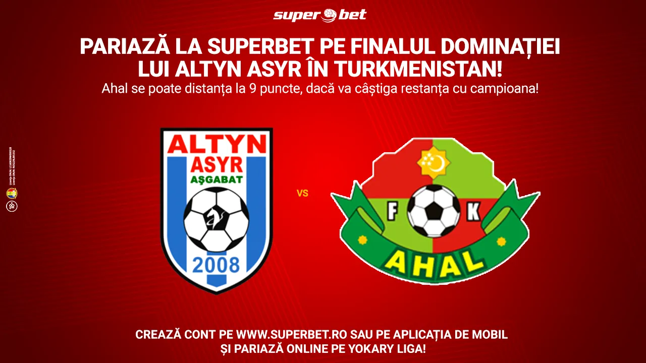 PSG-ul Turkmenistanului e în criză și poate pierde titlul după 6 succese consecutive. Ahal prinde viteză, dacă rămâne cu punctaj maxim și după restanța cu Altyn Asyr