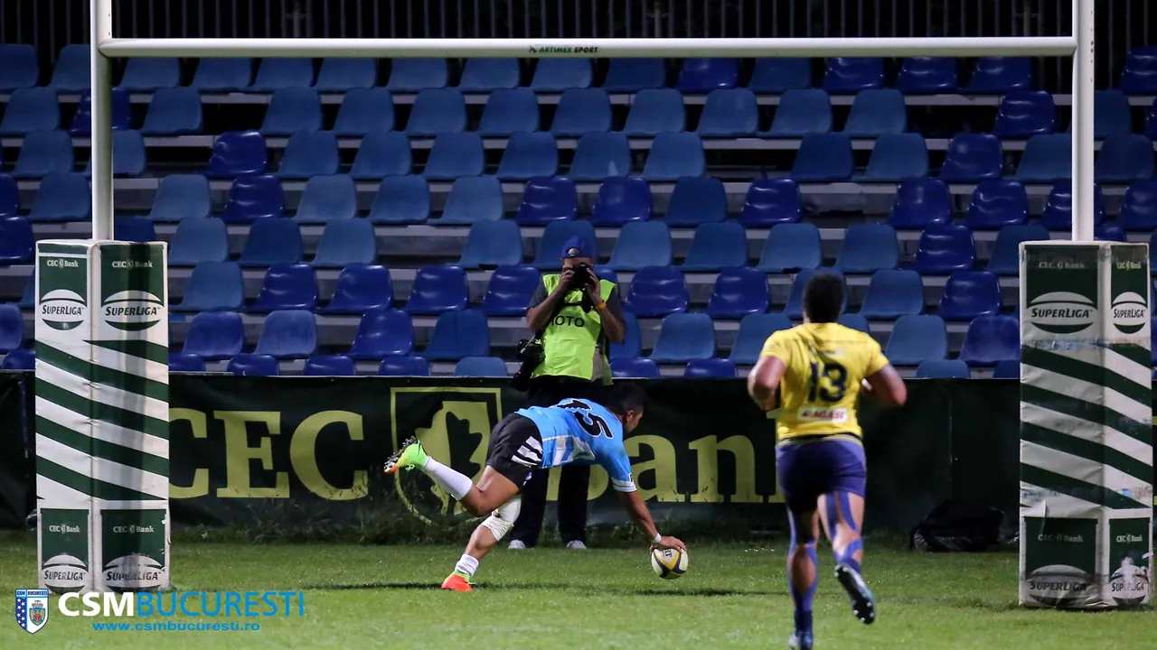 CSM București a furnizat surpriza în etapa a treia a Superligii la rugby. 