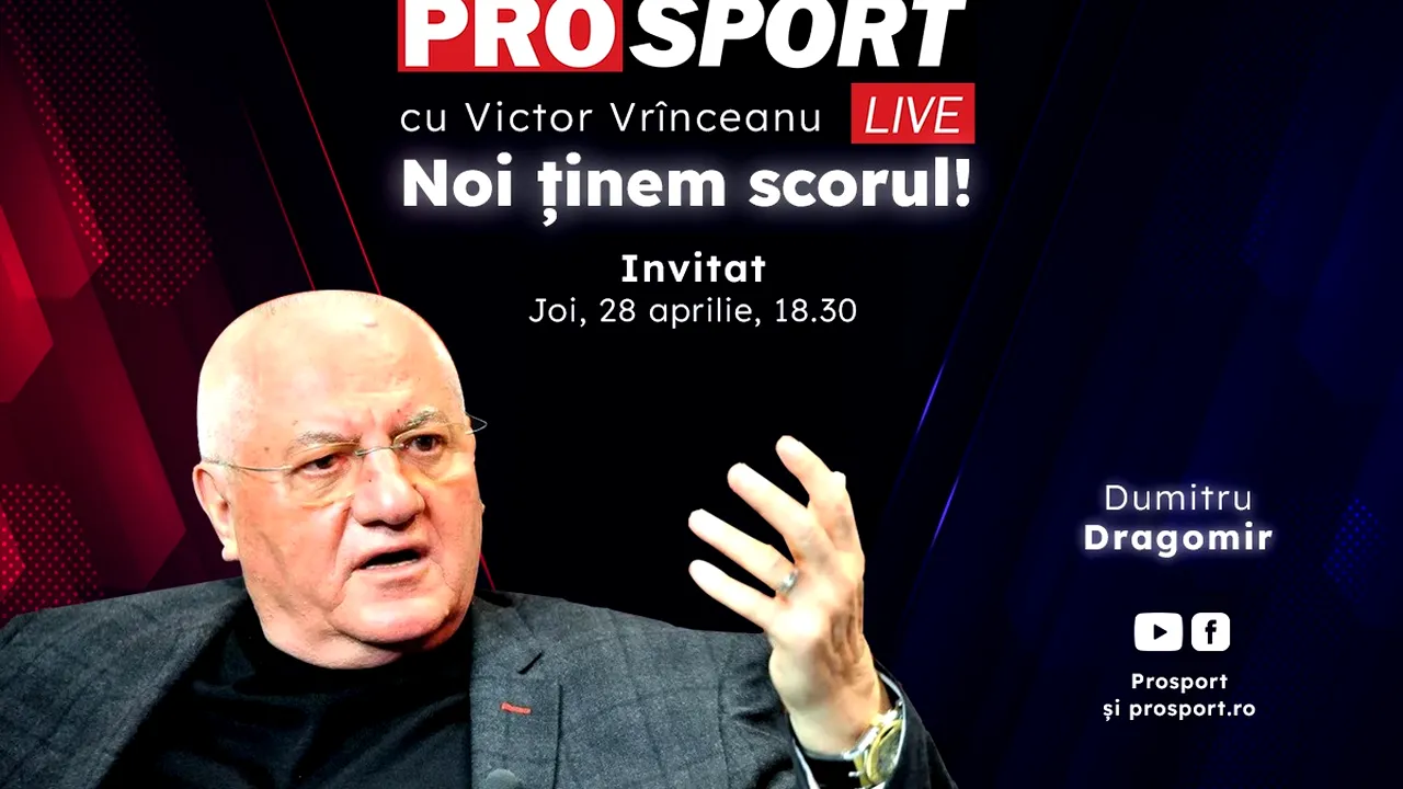 ProSport Live, o nouă ediție premium pe prosport.ro! Dumitru Dragomir e pregătit să dea cele mai bune ponturi în Superliga lu' Mitică