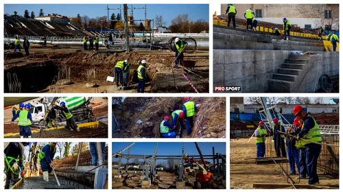 Imagini exclusive de pe șantierul stadionului din Târgoviște! Viitoarea arenă a Chindiei prinde contur, după două luni de lucrări în ritm susținut. E gata în august? | VIDEO și FOTO