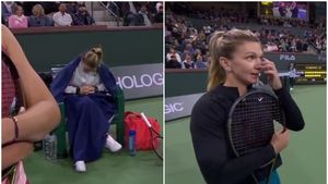 Simona Halep, aroganță în stilul Ronnie O'Sullivan! Românca a fost surprinsă dormind în timpul evenimentului demonstrativ de la Indian Wells: „Era ora de culcare" | FOTO