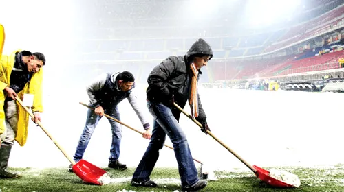 În Europa se amână meciuri!** Mai multe partide au fost reprogramate din cauza zăpezii și a frigului