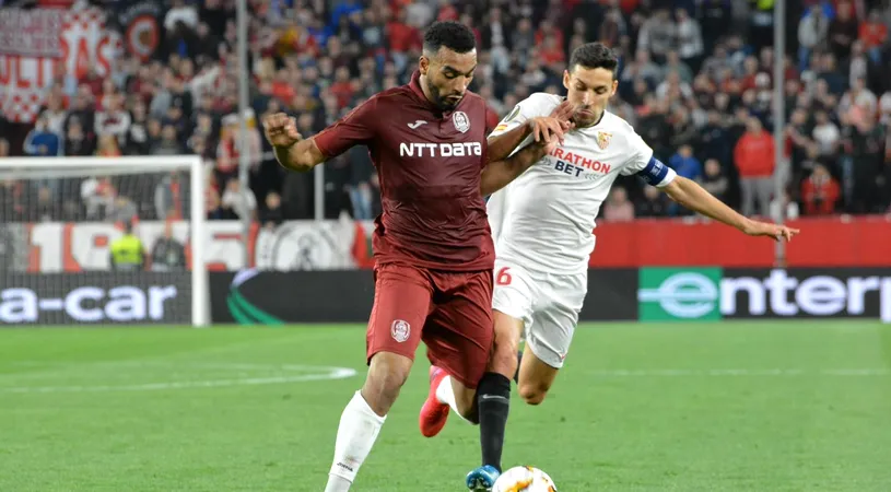 SEVILLA - CFR CLUJ 0-0 | Retur de coșmar pentru CFR în Spania! Gol anulat cu VAR, Petrescu a primit cartonaș galben pe final, iar Bordeianu a fost eliminat | FOTO