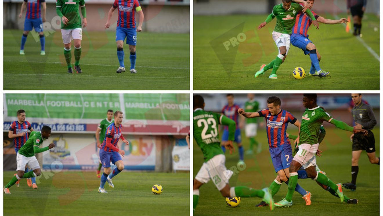 Grădinaru, Tănase și Gabi Matei au ieșit în evidență, Popa și Keșeru - aproape inexistenți! Vezi cum au jucat steliștii în amicalul cu Werder