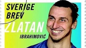 Poșta suedeză a pus în vânzare timbre cu efigia lui Ibrahimovic