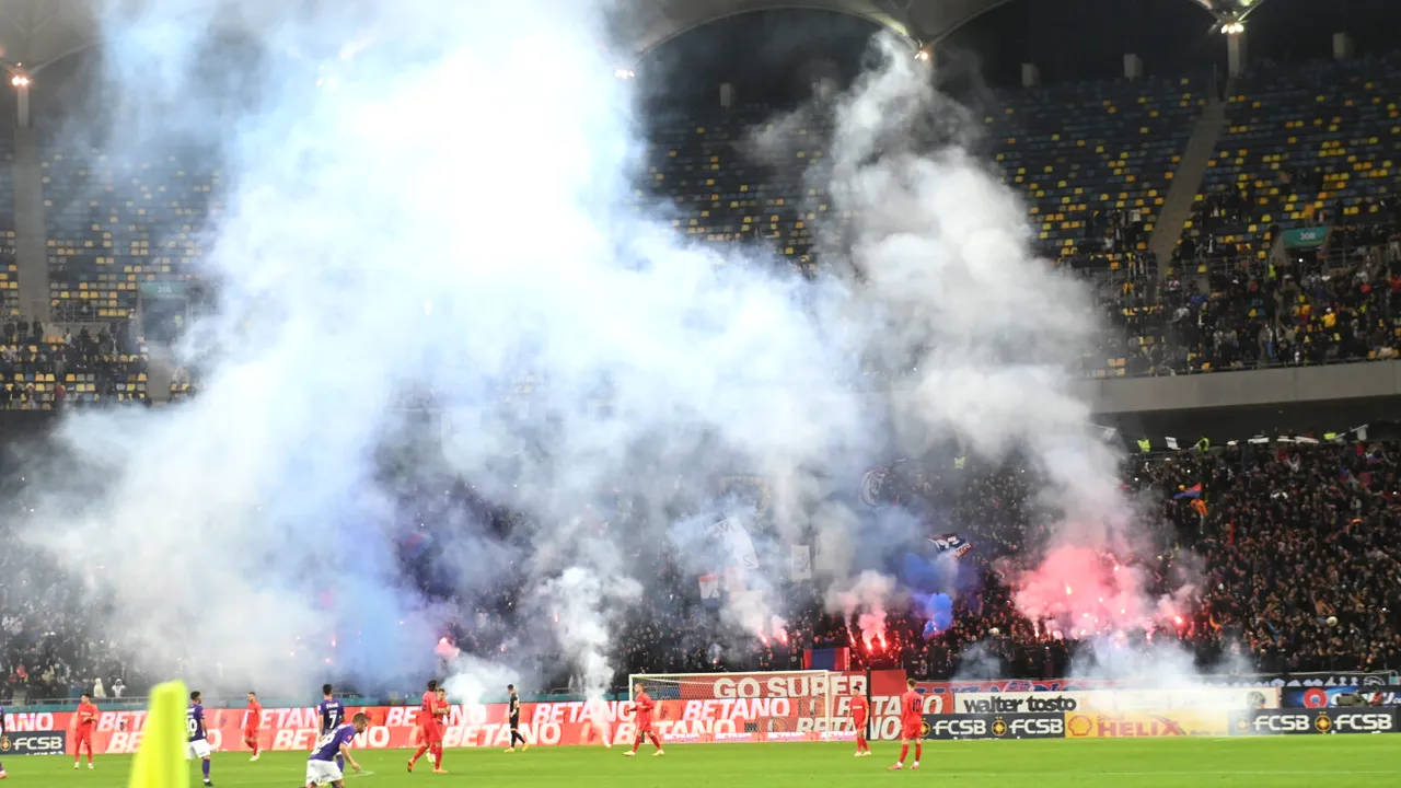 Amenzi usturătoare după FCSB - Rapid! Cât trebuie să scoată din buzunar patronii celor două cluburi după incidentele provocate de fani