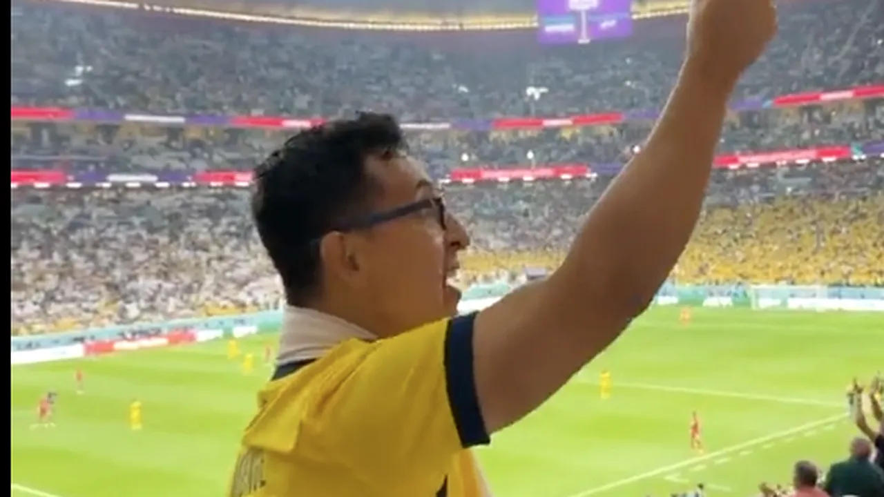 Meciul de deschidere al Campionatului Mondial de fotbal nu a fost lipsit de controverse! Ce a putut să facă un suporter al Ecuadorului după ce golul din minutul 3 a fost anulat pe motiv de offside