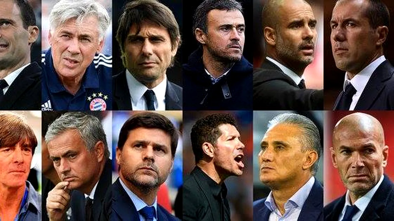 Zidane, Conte și Jardim, printre cei 12 nominalizați la premiul de cel mai bun antrenor al anului. Lista completă 