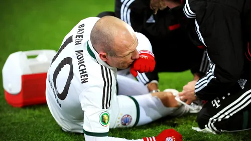 VIDEO: Robben s-a accidentat grav, după ce portarul lui Augsburg i-a pus talpa pe tibie. Olandezul ar putea lipsi câteva luni