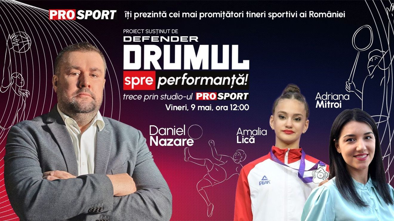 Emisiunea „Drumul spre performanță”, vineri, 9 mai, de la ora 12:00. Cine este Amalia Lică, sportiva numărul 1 din gimnastica ritmică la doar 16 ani
