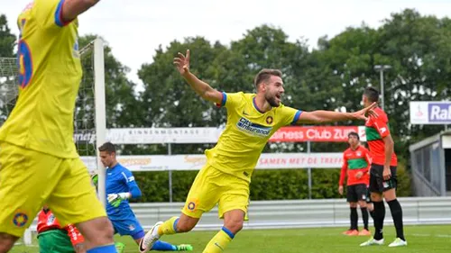 Salvați de finish! Steaua - Charleroi 3-0. Tudorie a reușit o dublă în 3 minute, dar trupa lui Reghe nu a impresionat