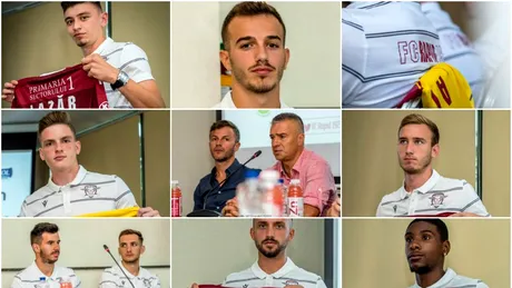 Rapid și-a prezentat achizițiile din această vară și echipamentul pentru noul sezon.** Giuleștenii atacă promovarea alături de un alt sponsor tehnic: 