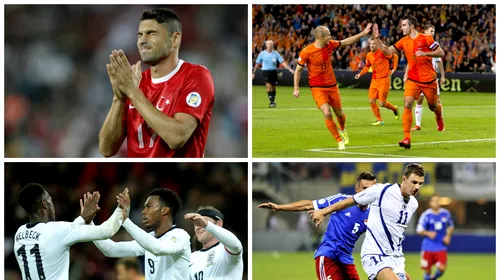Anglia, Spania, Bosnia și Rusia se califică la Mondiale! Turcia – Olanda 0-2, Ungaria – Andorra 2-0. Rezultatele complete