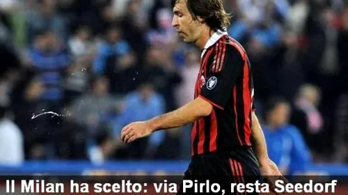 New Milan, fără Pirlo!** „Diavolul” renunță la jumătate din echipă