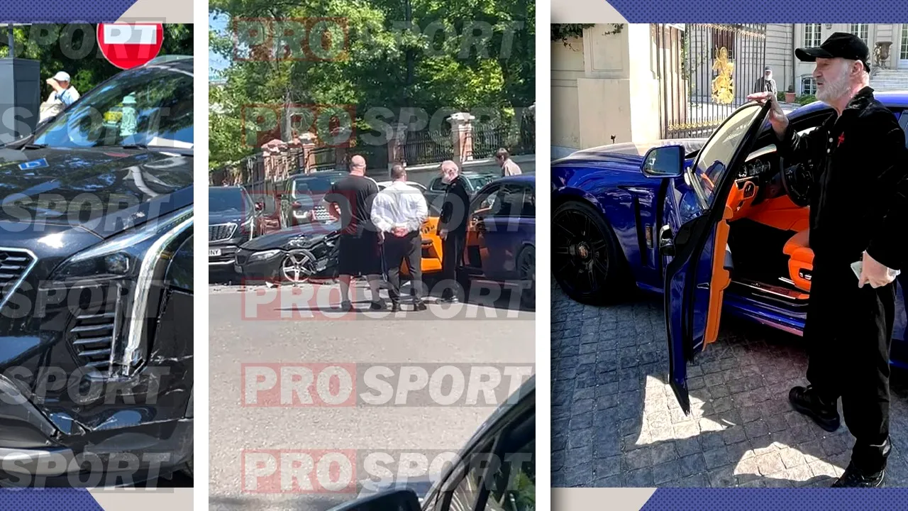 Gigi Becali și misterul accidentului cu Rolls-Royce-ul său de 500.000 de euro. Avem primele imagini de la fața locului: mașina miliardarului, implicată într-un carambol cu alte două vehicule: „O fi făcut Luțu”. EXCLUSIV