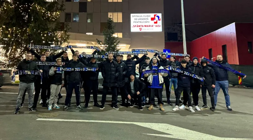 Gest superb al ultrașilor echipei Poli Iași! Strâng bani și jucării pentru copiii internați la Spitalul ”Sfânta Maria” din Iași