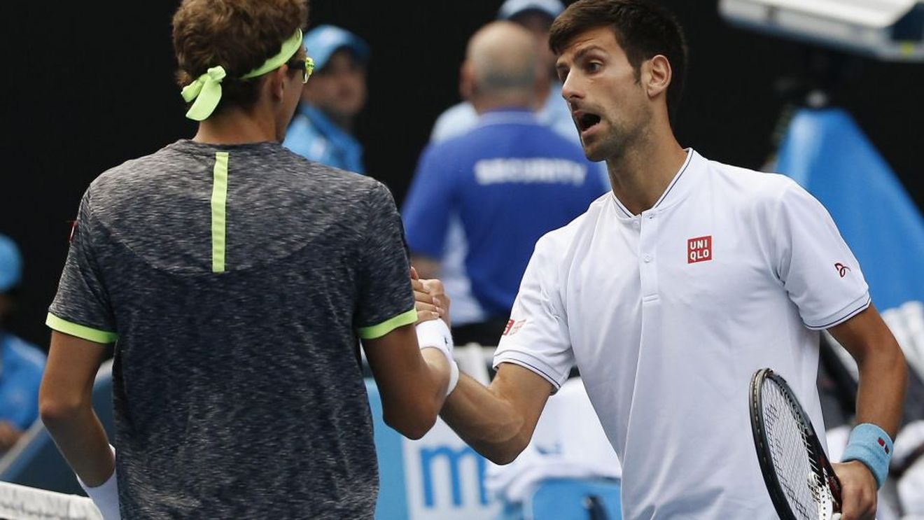 "Putem trece direct la..." VIDEO | Djokovic și Istomin s-au destins la finalul unui game maraton. Ce i-a propus Nole 