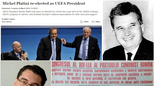 Platini, reales, la al 39-lea Congres. UEFA și FRF au anunțat realegerea francezului în fruntea forului continental cu un comunicat de presă triumfalist, în stilul Congreselor PCR