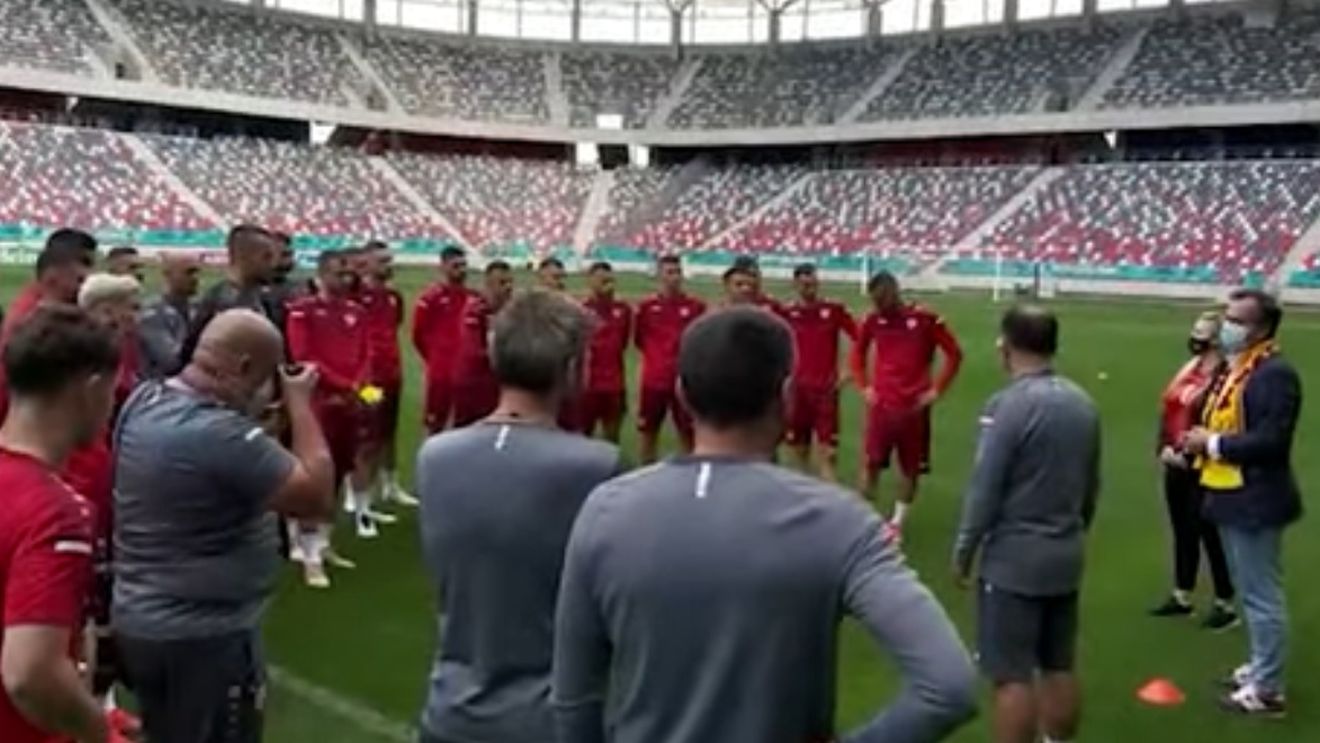 Naționala Macedoniei de Nord s-a antrenat marți seara pe noua arenă din Ghencea | VIDEO